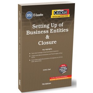 Taxmann's Cracker on Setting Up of Business Entities & Closure (SUBEC) for CS Executive December 2023 Exam [OldSyllabus] by CS. N. S. Zad